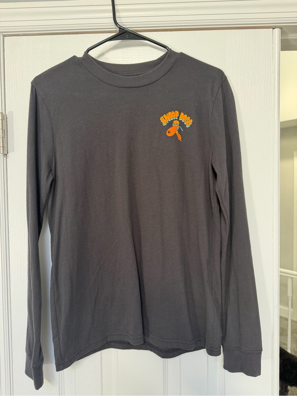 abercrombie kids Charcoal Long-Sleeve Tee with Orange Graphic